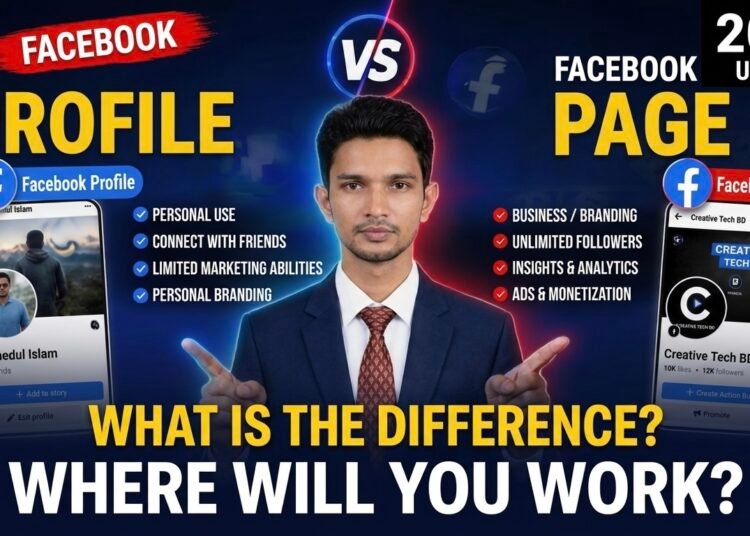 Facebook Profile vs Facebook Page: Key Differences Explained (Complete Guide 2026)